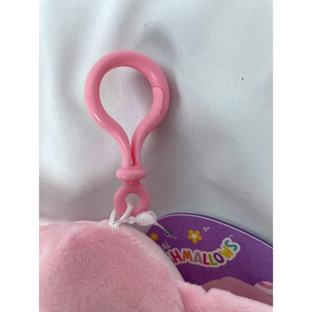 New Squishmallows Bop Easter‎ Bunny Rabbit 3.5” Plush Toy Clip Spring pink